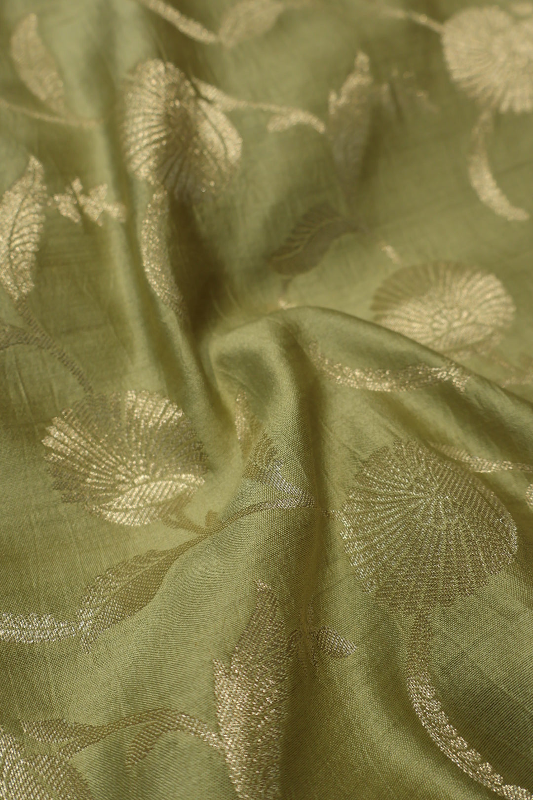 Green Banarasi Pure Chiniya Silk Woven Unstitched Suit Set With Pure Chiniya Silk Woven Dupatta The Banarasee Aura