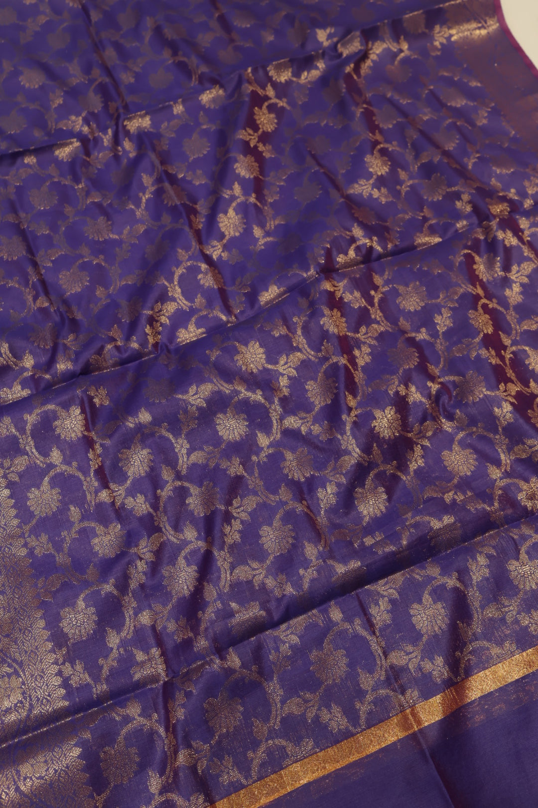 Purple Cotton Silk Meenakari Woven Unstitched Banarasi Suit Set The Banarasee Aura