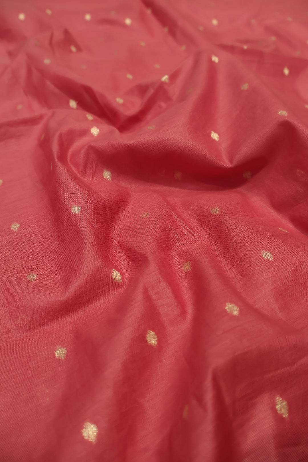 Peach Banarasi Chanderi Silk Sona Roopa Hand Embroidered Unstitched Suit Set with Chanderi Silk Woven Dupatta - The Banarasee Aura