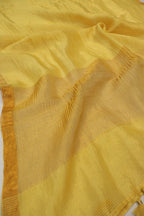 Yellow Banarasi Pure Tissue Silk Hand Embroidered Unstitched Suit Set with Pure Tissue Stripes Dupatta The Banarasee Aura