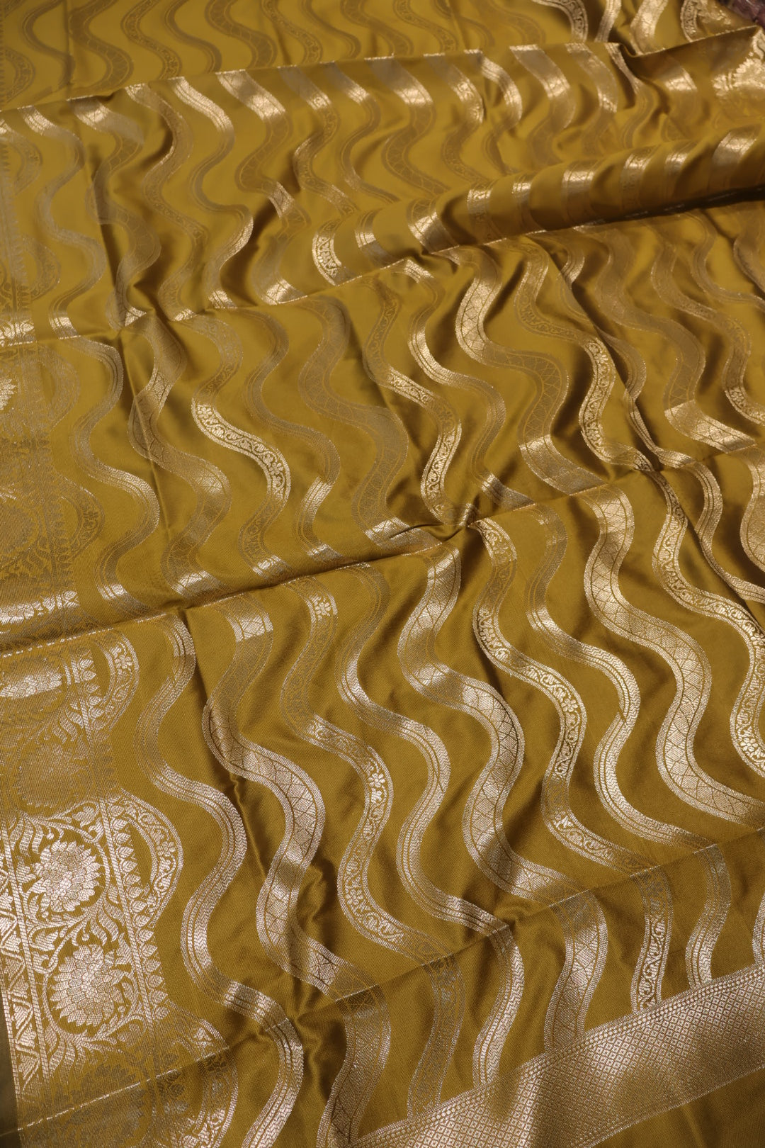 Mustard Katan Silk Woven Unstitched Banarasi Suit Set The Banarasee Aura