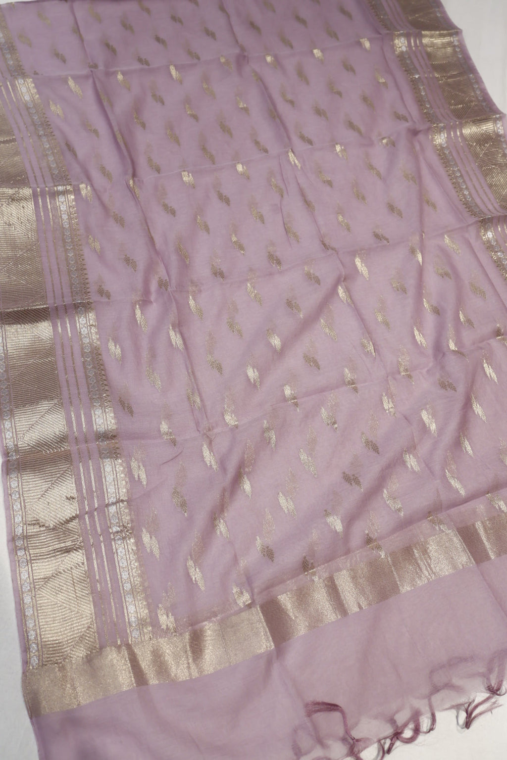 Purple Banarasi Pure Chanderi Silk Woven Unstitched Suit Set With Pure Chanderi Silk Sona Roopa Woven Dupatta The Banarasee Aura