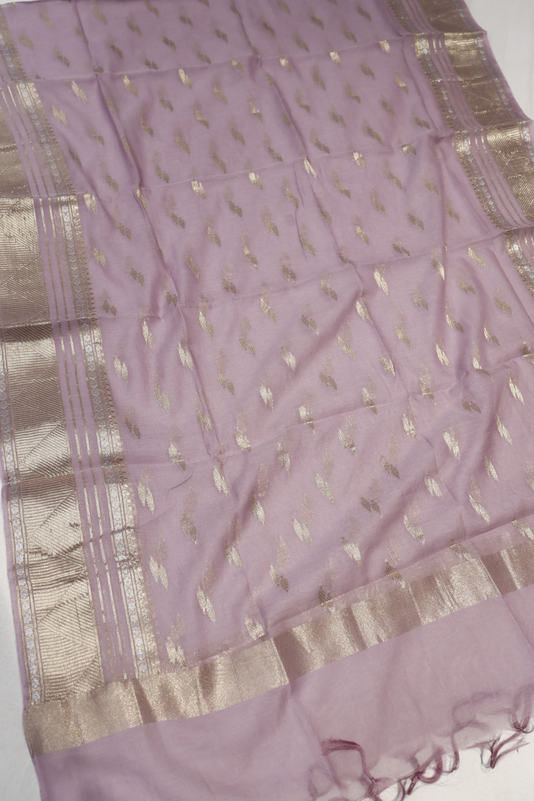 Purple Banarasi Pure Chanderi Silk Woven Unstitched Suit Set With Pure Chanderi Silk Sona Roopa Woven Dupatta The Banarasee Aura