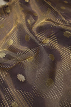 Purple Golden Banarasi Pure Tissue Silk Woven Unstitched Suit Set With Pure Tissue Silk Woven Rangkat Dupatta The Banarasee Aura