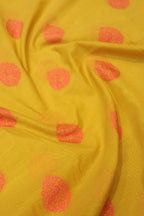 Mustard Cotton Silk Resham Woven Unstitched Banarasi Suit Set