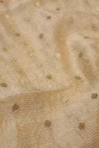 Cream Pure Chanderi Silk Woven Unstitched Suit Set With Pure Chanderi Silk Sona Roopa Woven Dupatta The Banarasee Aura