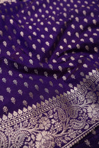 Deep Purple Banarasi Katan Silk Woven Unstitched Suit Set With Katan Silk Shikargah Sona Roopa Woven Dupatta The Banarasee Aura