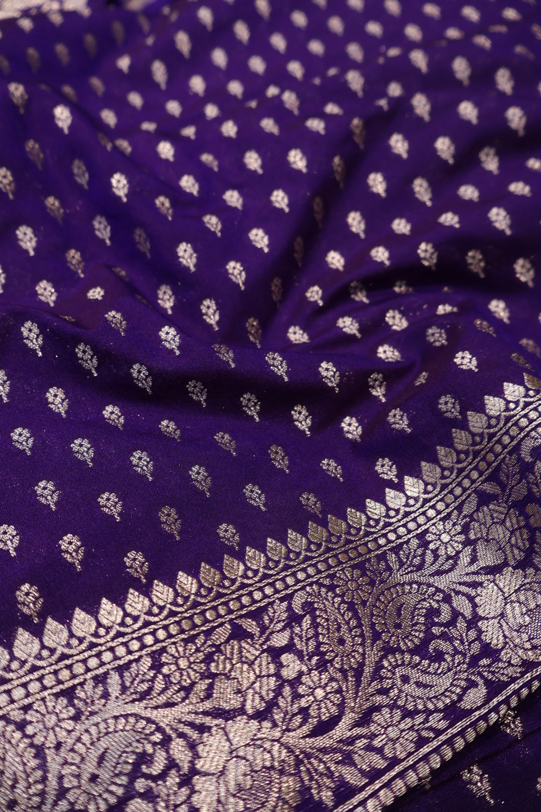 Deep Purple Banarasi Katan Silk Woven Unstitched Suit Set With Katan Silk Shikargah Sona Roopa Woven Dupatta The Banarasee Aura