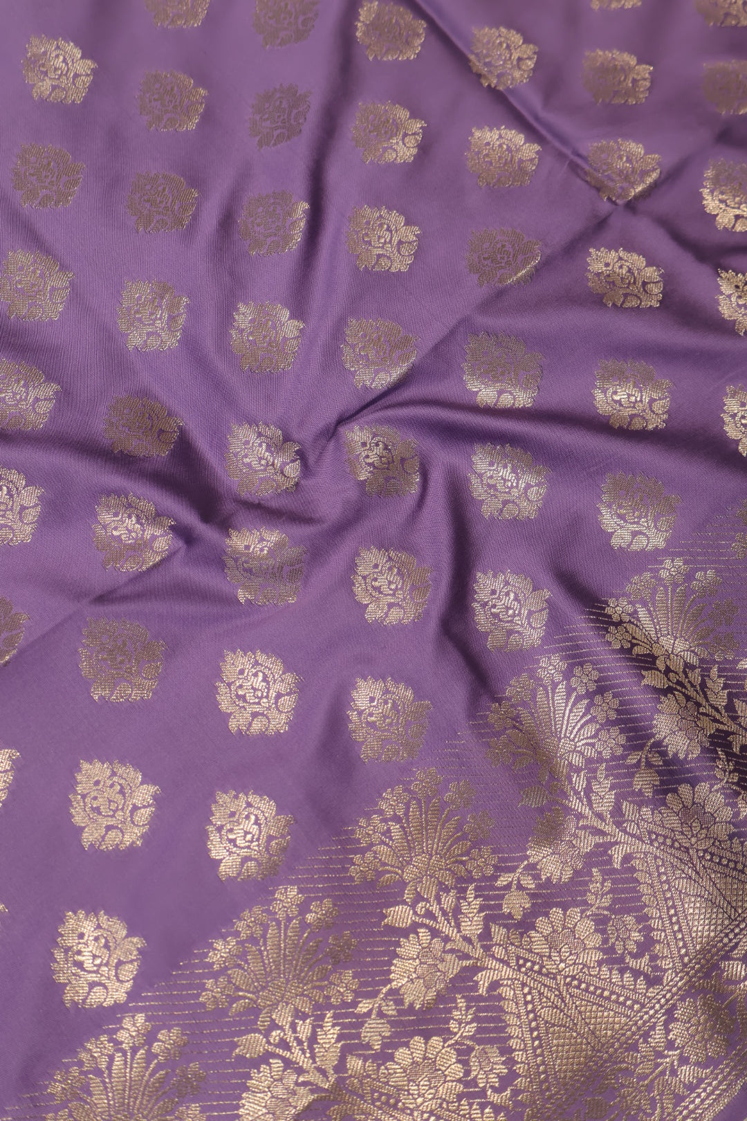 Purple Katan Silk Woven Unstitched Banarasi Suit Set The Banarasee Aura