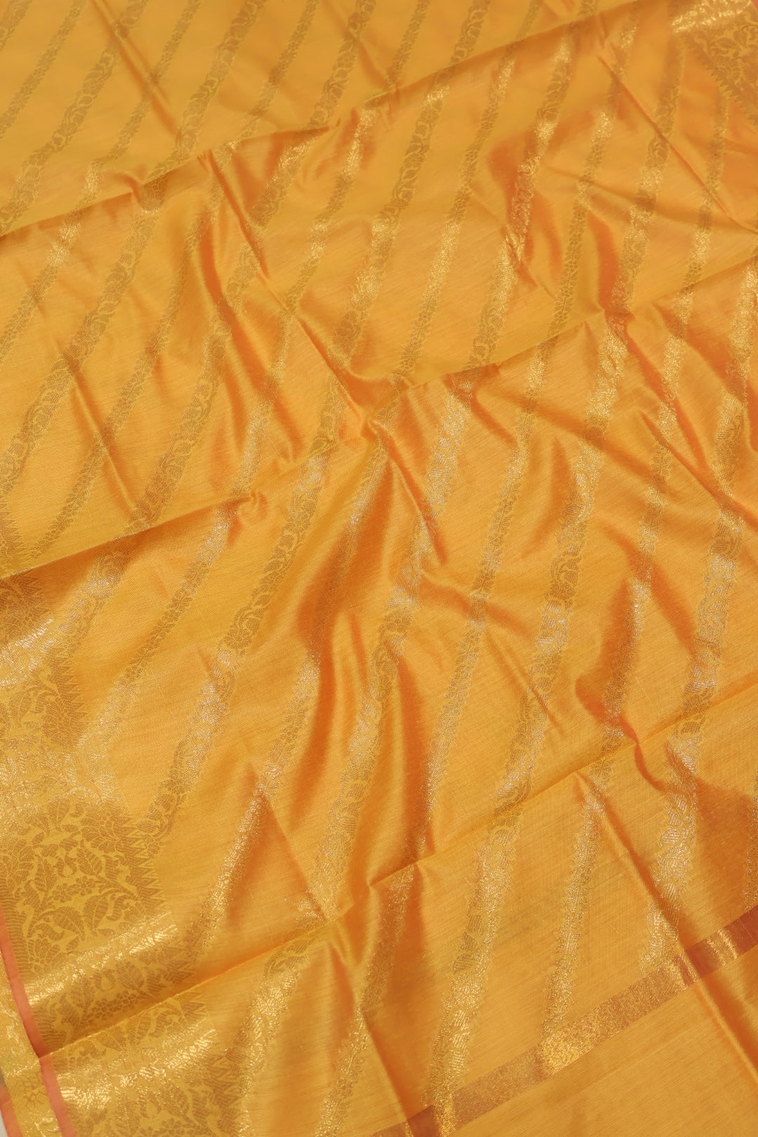 Yellow Cotton Silk Meenakari Woven Unstitched Banarasi Suit Set The Banarasee Aura