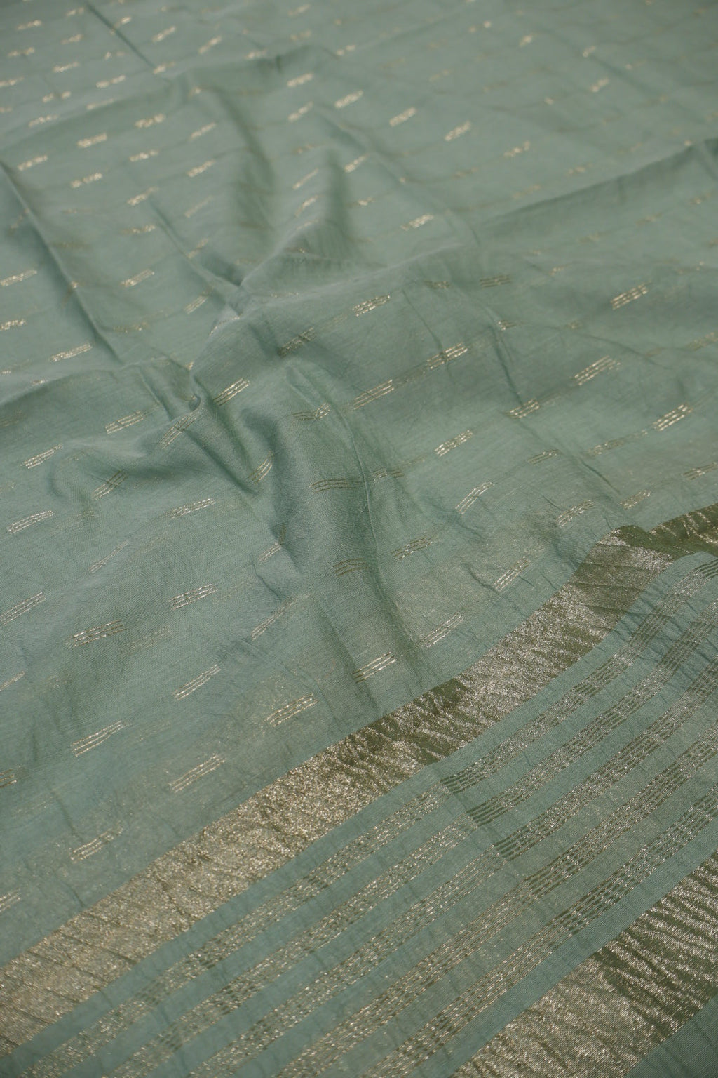 Sea Green Banarasi Pure Chanderi Silk Woven Unstitched Suit Set With Pure Chanderi Silk Woven Dupatta The Banarasee Aura