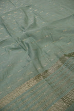 Sea Green Banarasi Pure Chanderi Silk Woven Unstitched Suit Set With Pure Chanderi Silk Woven Dupatta The Banarasee Aura