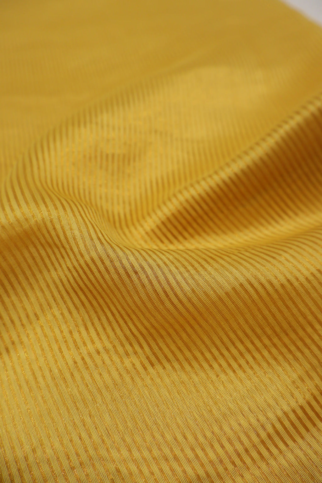 Yellow Banarasi Pure Tissue Silk Hand Embroidered Unstitched Suit Set with Pure Tissue Stripes Dupatta The Banarasee Aura