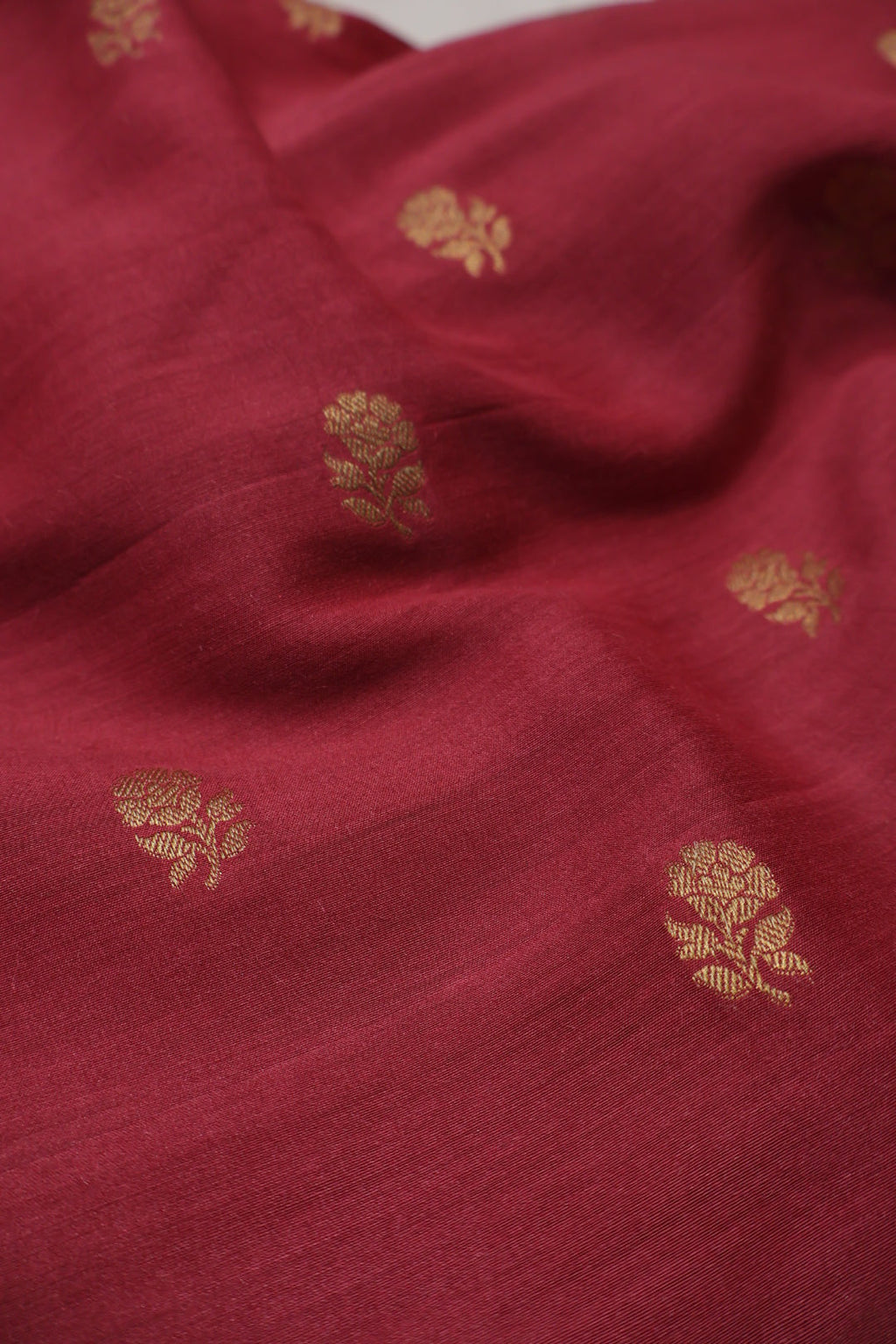 Maroon Banarasi Pure Moonga Silk Woven Unstitched Suit Set With Pure Moonga Silk Woven Dupatta The Banarasee Aura