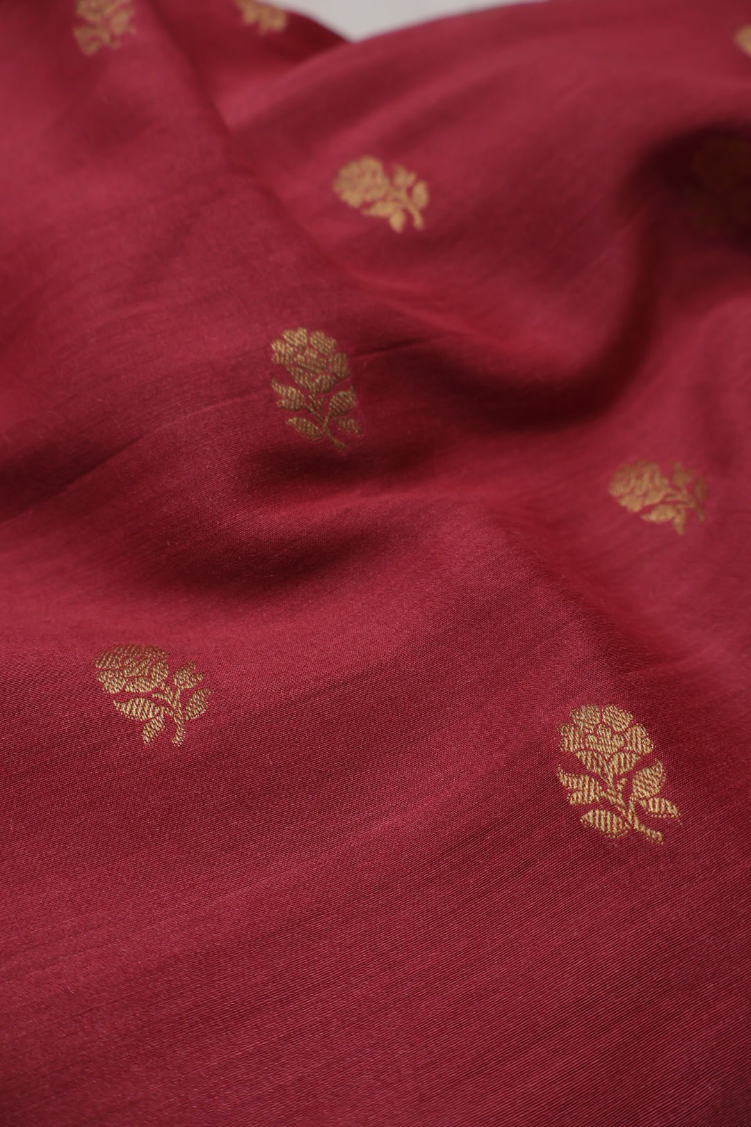 Maroon Banarasi Pure Moonga Silk Woven Unstitched Suit Set With Pure Moonga Silk Woven Dupatta The Banarasee Aura