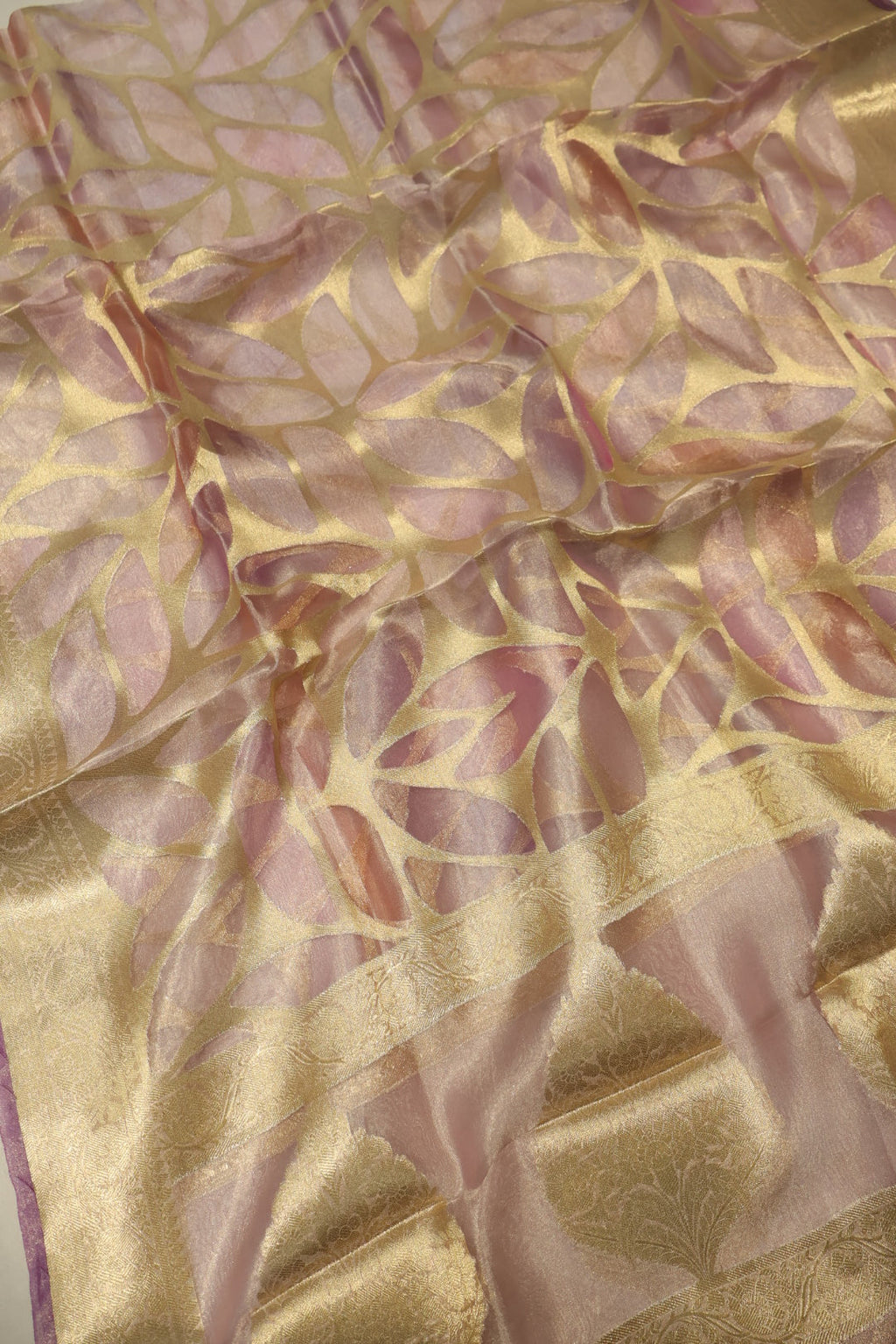 Onion Pink Silver Banarasi Pure Tissue Silk Meenakari Woven Unstitched Suit Set With Pure Tissue Silk Woven Rangkat Dupatta The Banarasee Aura