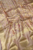 Onion Pink Silver Banarasi Pure Tissue Silk Meenakari Woven Unstitched Suit Set With Pure Tissue Silk Woven Rangkat Dupatta The Banarasee Aura