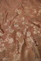 Copper Brown Katan Silk Woven Unstitched Banarasi Suit Set The Banarasee Aura