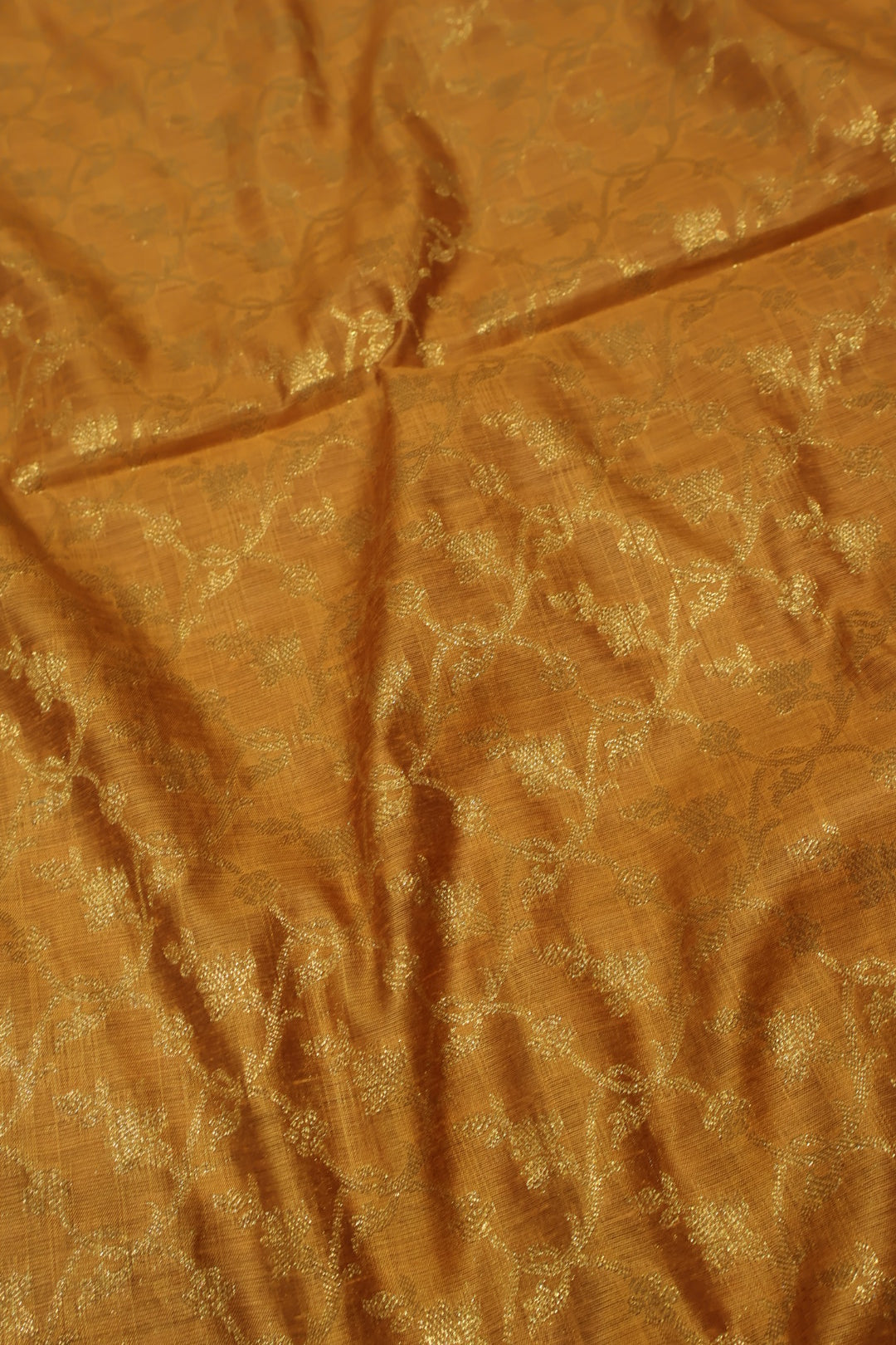 Mustard Yellow Cotton Silk Meenakari Woven Unstitched Banarasi Suit Set The Banarasee Aura