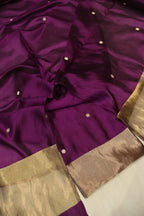 Royal Purple Pure Banarasi Raw Mango Unstitched Suit Set With Pure Raw Mango Dupatta The Banarasee Aura