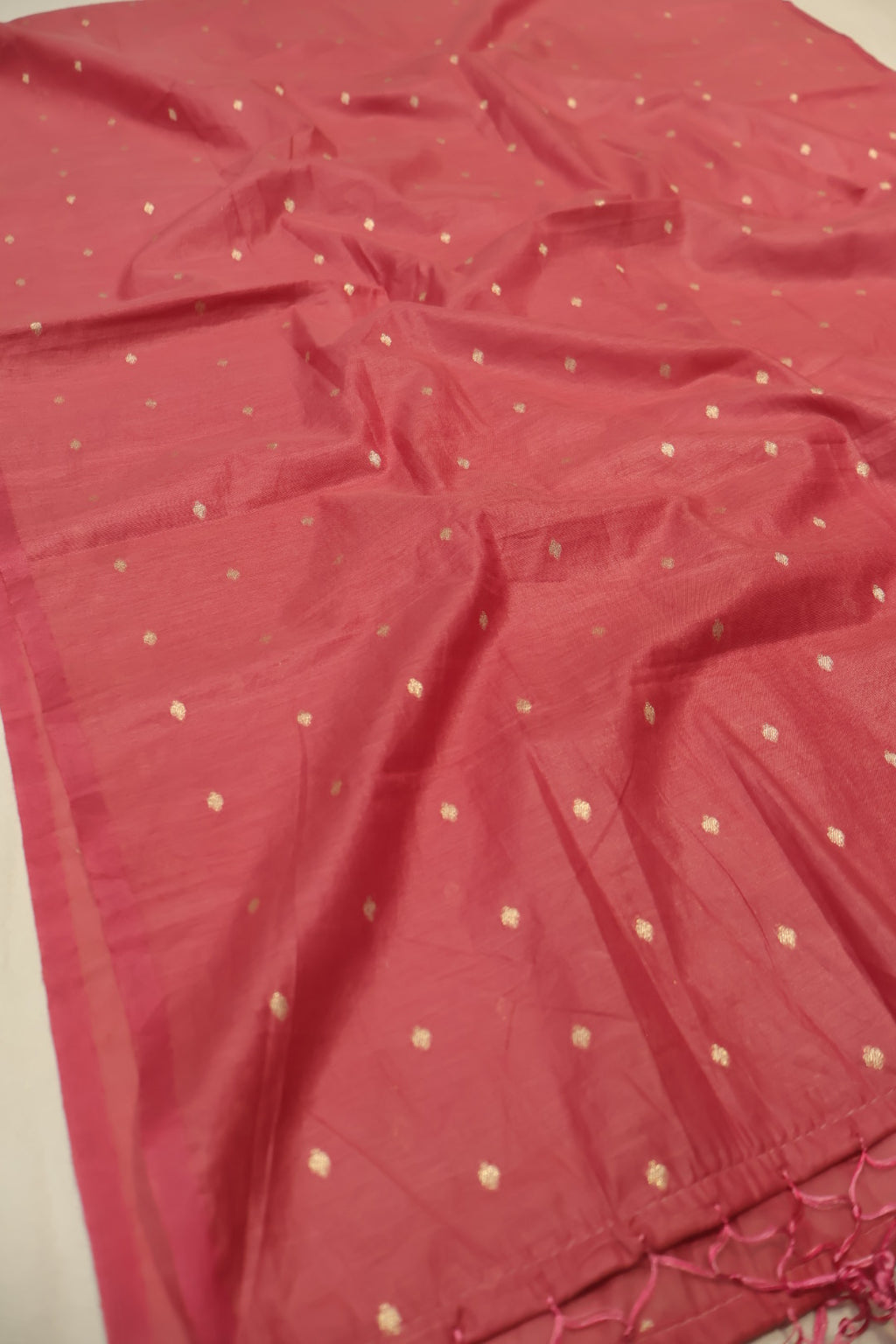 Peach Banarasi Chanderi Silk Sona Roopa Hand Embroidered Unstitched Suit Set with Chanderi Silk Woven Dupatta - The Banarasee Aura