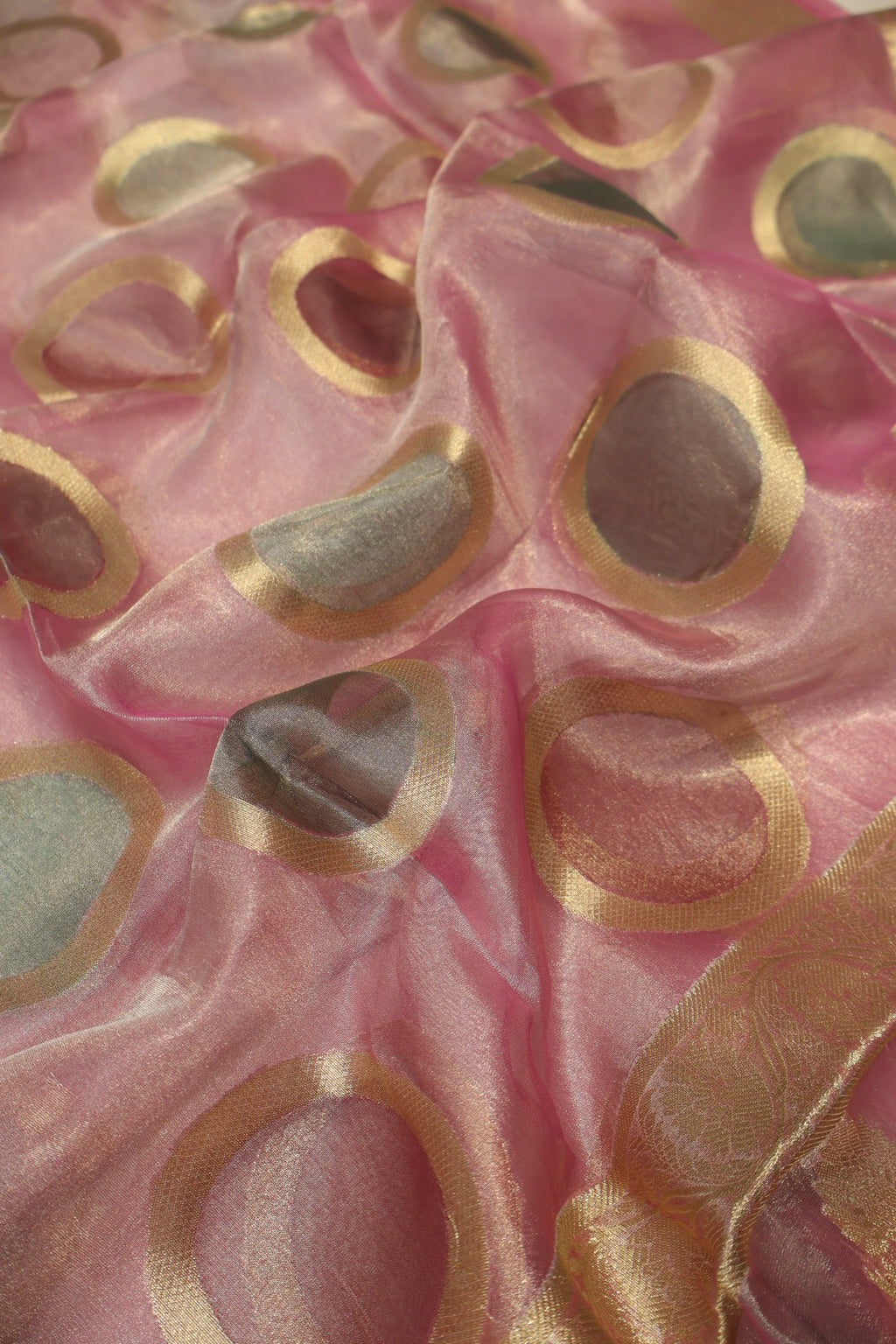 Pink Silver Banarasi Pure Tissue Silk Meenakari Woven Unstitched Suit Set With Pure Tissue Silk Woven Rangkat Dupatta The Banarasee Aura