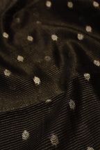 Black Pure Chanderi Silk Woven Unstitched Suit Set With Pure Organza Dupatta The Banarasee Aura