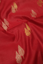 Red Cotton Silk Meenakari Woven Unstitched Banarasi Suit Set The Banarasee Aura