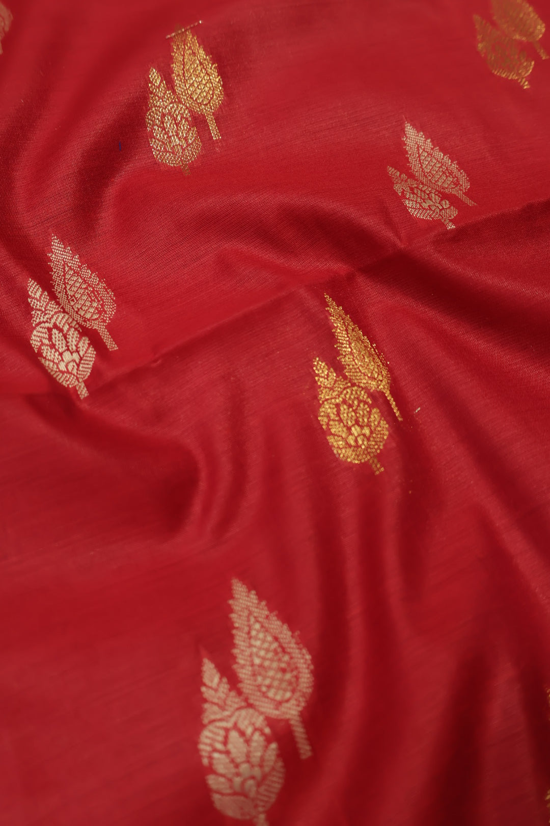 Red Cotton Silk Meenakari Woven Unstitched Banarasi Suit Set The Banarasee Aura