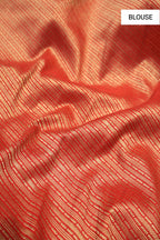 Yellow Pure Banarasi Tissue Silk Weaved Saree With Pure Contrast Brocade Silk Blouse The Banarasee Aura