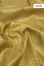 Red Pure Banarasi Tissue Stripes Saree With Silk Brocade Blouse The Banarasee Aura