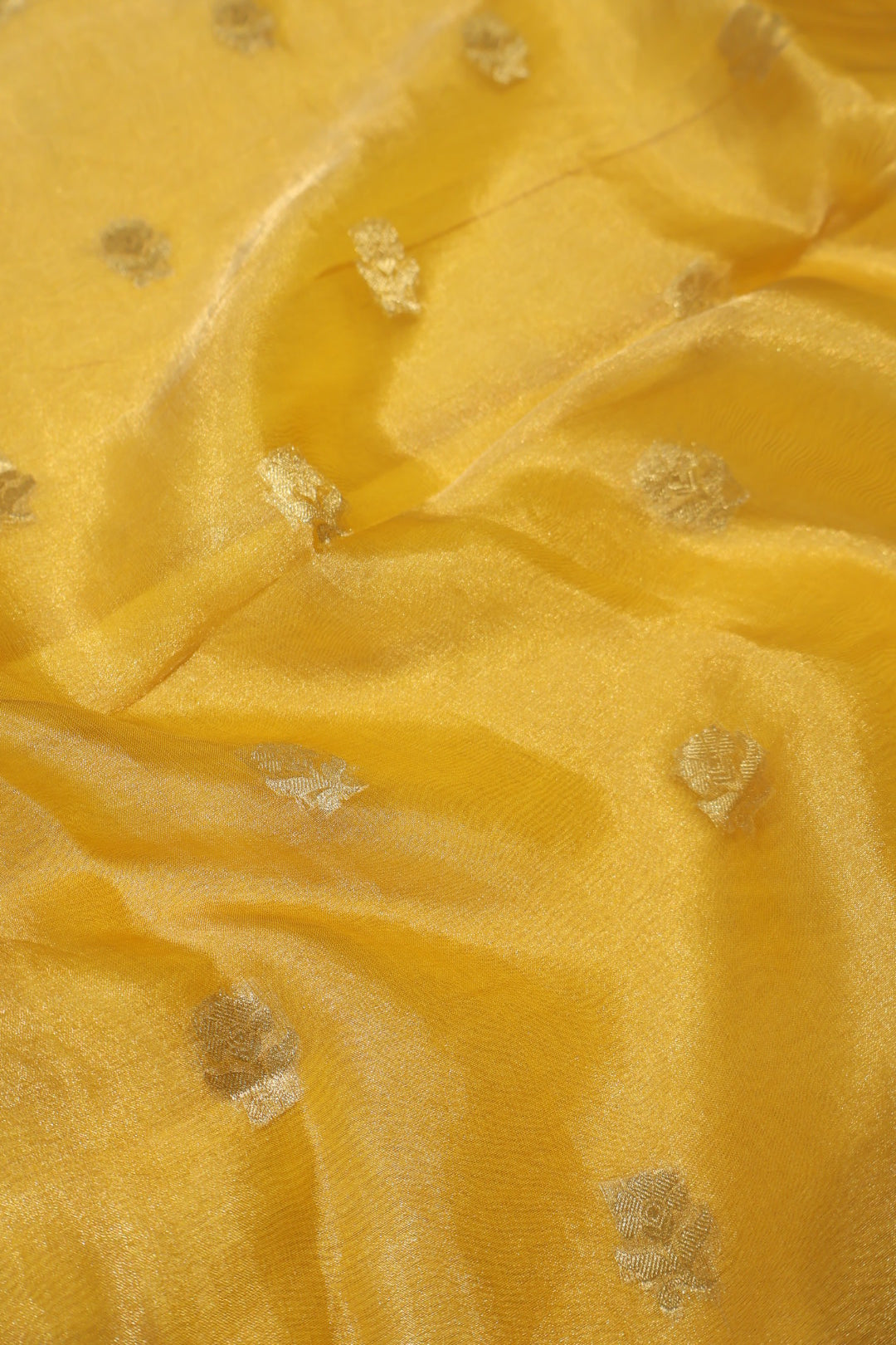 Yellow Golden Banarasi Pure Tissue Silk Woven Unstitched Suit Set With Pure Tissue Silk Woven Rangkat Dupatta The Banarasee Aura