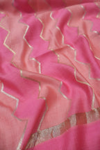 Pink Banarasi Pure Chiniya Silk Kadhwa Woven Unstitched Suit Set With Pure Chiniya Silk Woven Rangkat Dupatta The Banarasee Aura