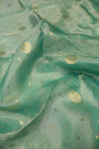 Turquoise Green Silver Banarasi Pure Tissue Silk Woven Unstitched Suit Set With Pure Tissue Silk Woven Dupatta The Banarasee Aura