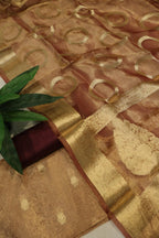 Magenta Golden Banarasi Pure Tissue Silk Woven Unstitched Suit Set With Pure Tissue Silk Woven Dupatta The Banarasee Aura