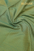 Mehendi Green Russian Silk Banarasi Resham Zari Tilfi Meenakari Weaved Saree With Blouse The Banarasee Aura