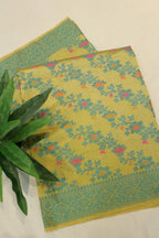 Mehendi Green Russian Silk Banarasi Resham Zari Tilfi Meenakari Weaved Saree With Blouse The Banarasee Aura