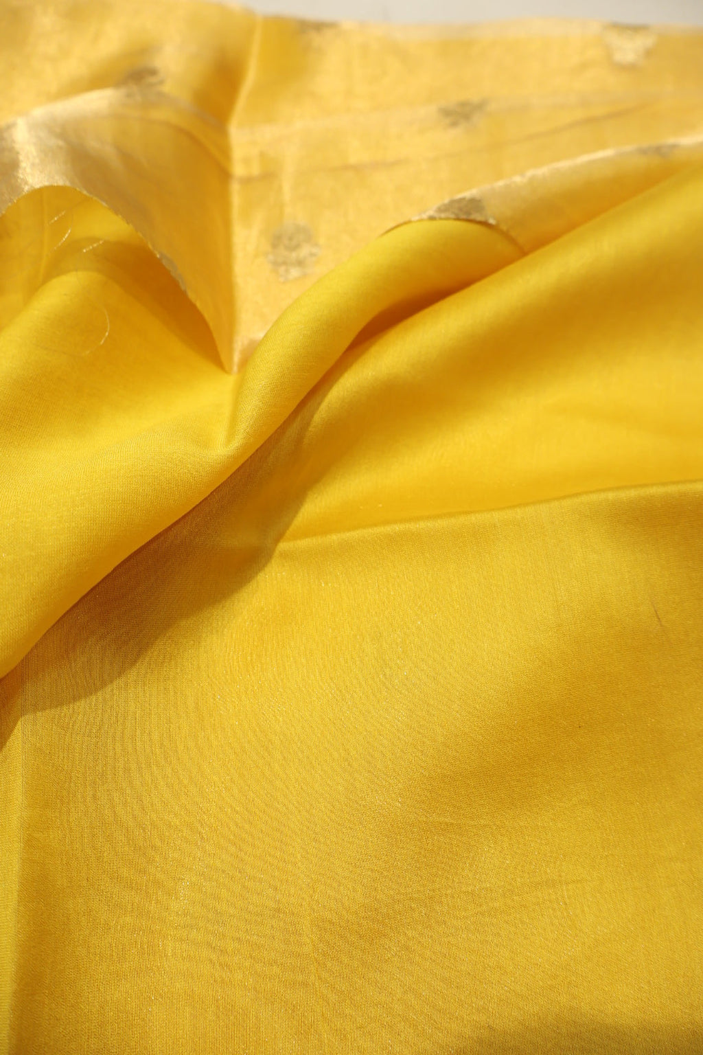 Yellow Golden Banarasi Pure Tissue Silk Woven Unstitched Suit Set With Pure Tissue Silk Woven Rangkat Dupatta The Banarasee Aura