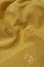 Mustard Banarasi Pure Moonga Silk Woven Unstitched Suit Set With Pure Moonga Silk Woven Dupatta The Banarasee Aura