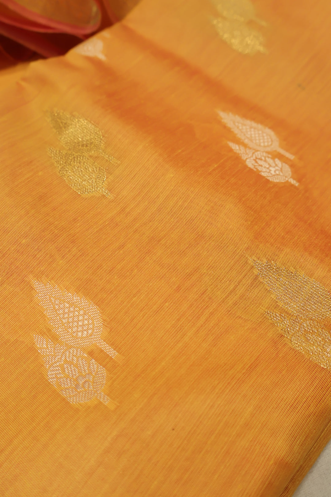 Yellow Cotton Silk Meenakari Woven Unstitched Banarasi Suit Set The Banarasee Aura