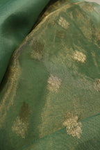 Green Golden Banarasi Pure Tissue Silk Woven Unstitched Suit Set With Pure Tissue Silk Woven Rangkat Dupatta The Banarasee Aura