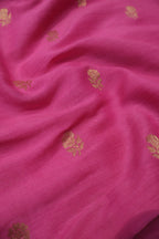 Pink Banarasi Pure Moonga Silk Woven Unstitched Suit Set With Pure Moonga Silk Woven Dupatta The Banarasee Aura