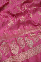 Pink Banarasi Pure Moonga Silk Woven Unstitched Suit Set With Pure Moonga Silk Woven Dupatta The Banarasee Aura