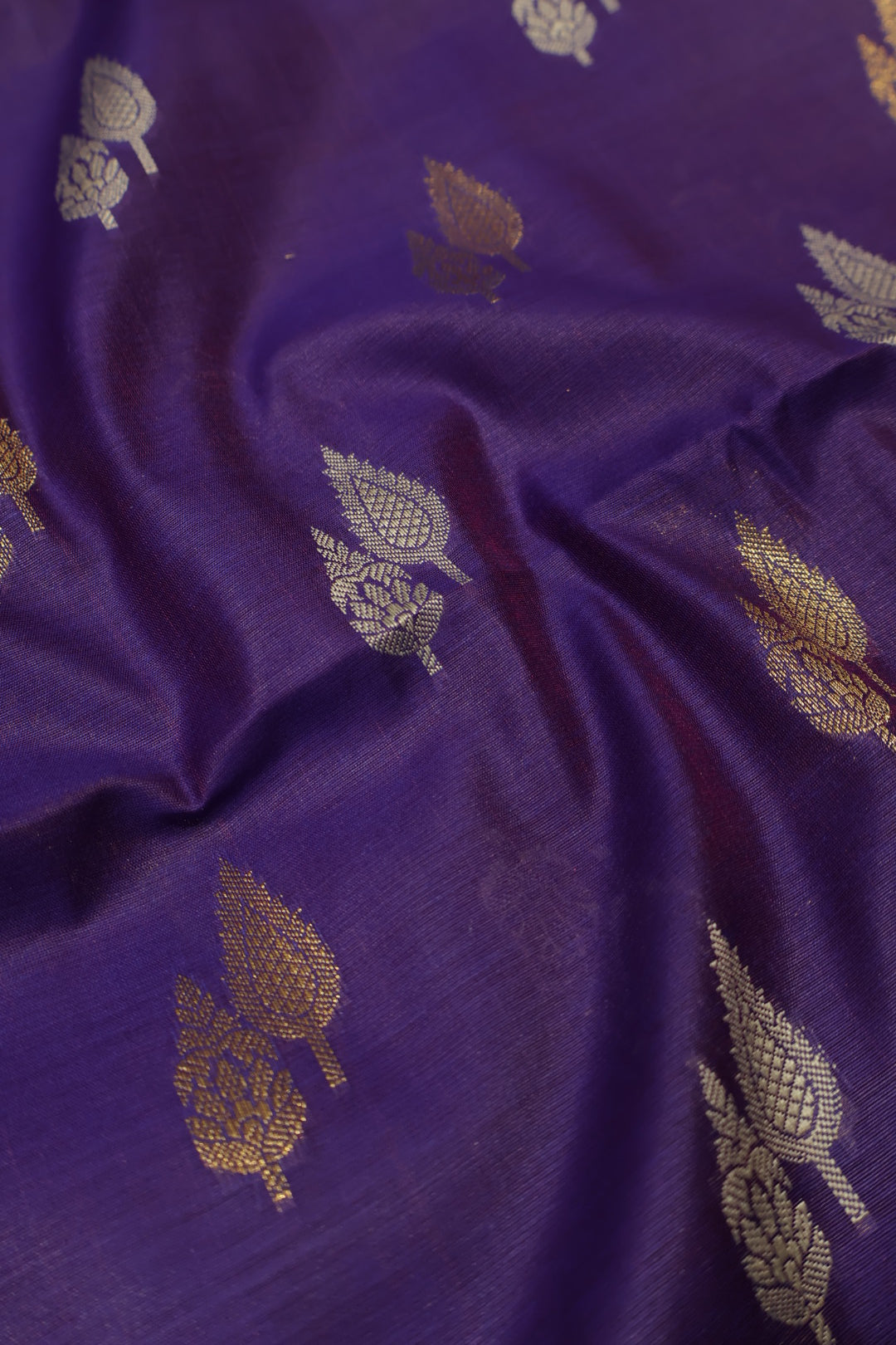 Purple Cotton Silk Meenakari Woven Unstitched Banarasi Suit Set The Banarasee Aura