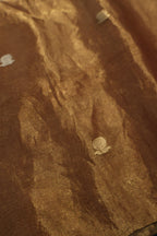 Brown Gold Banarasi Pure Tissue Silk Sona Roopa Kadhwa Woven Unstitched Suit Set With Pure Tissue Silk Kadhwa Woven Dupatta The Banarasee Aura