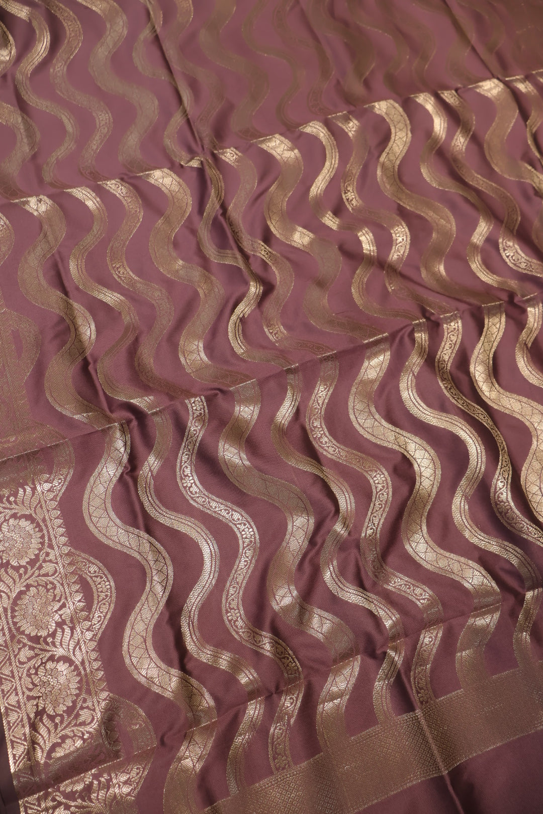 Wine Satin Silk Woven Unstitched Banarasi Suit Set The Banarasee Aura