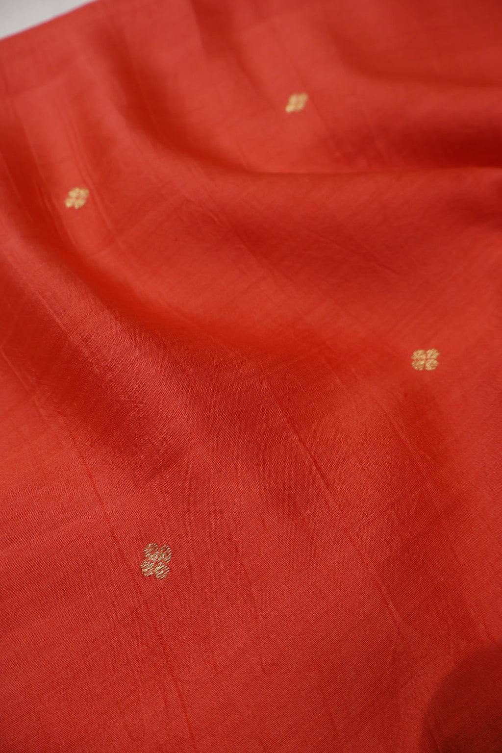 Red Orange Banarasi Pure Chiniya Silk Kadhwa Woven Unstitched Suit Set With Pure Chiniya Silk Woven Rangkat Dupatta The Banarasee Aura