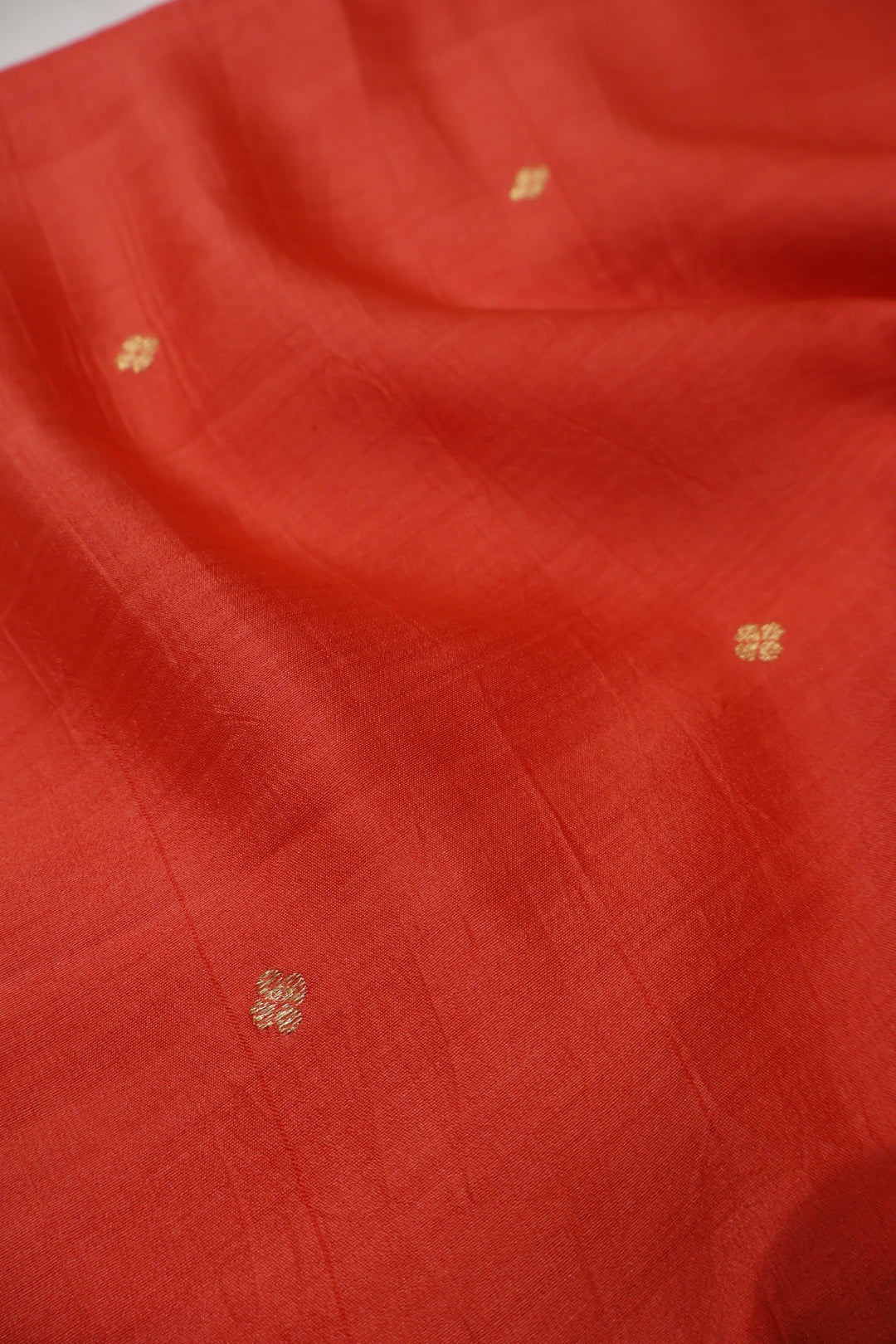 Red Orange Banarasi Pure Chiniya Silk Kadhwa Woven Unstitched Suit Set With Pure Chiniya Silk Woven Rangkat Dupatta The Banarasee Aura