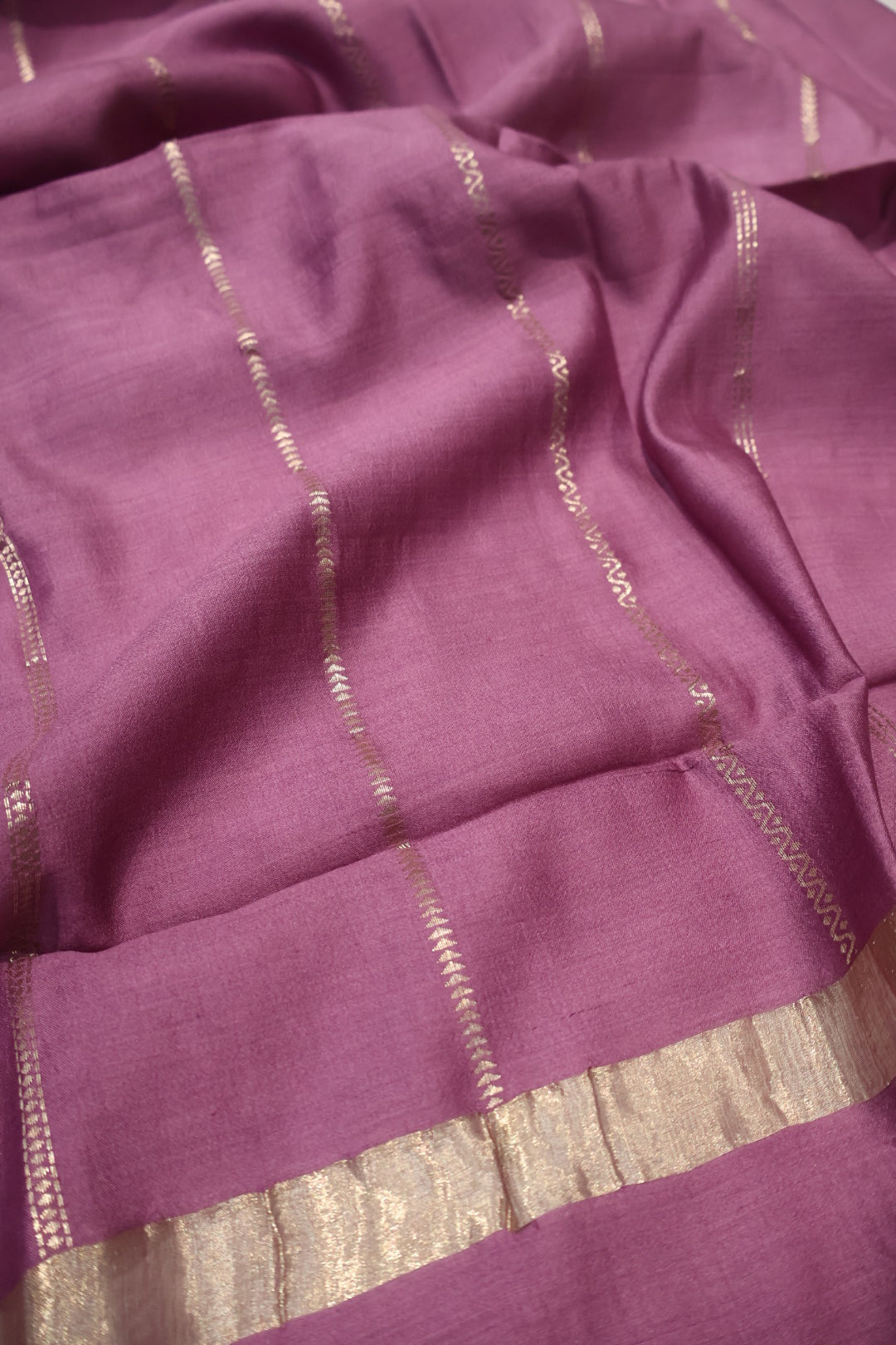 Purple Banarasi Pure Chiniya Silk Woven Unstitched Suit Set With Pure Chiniya Silk Woven Dupatta The Banarasee Aura