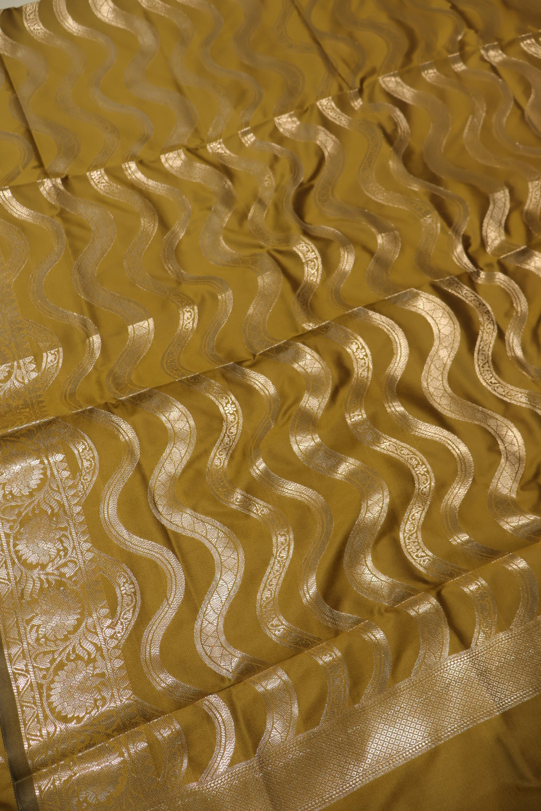 Mustard Katan Silk Woven Unstitched Banarasi Suit Set The Banarasee Aura